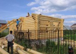Строительство дома из оцилиндрованного бревна 97 кв.м