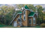 Проект дома из оцилиндрованного бревна 77,8 кв.м ОБ-34