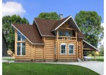 Проект дома из оцилиндрованного бревна 161,5 м2 ОБ-52